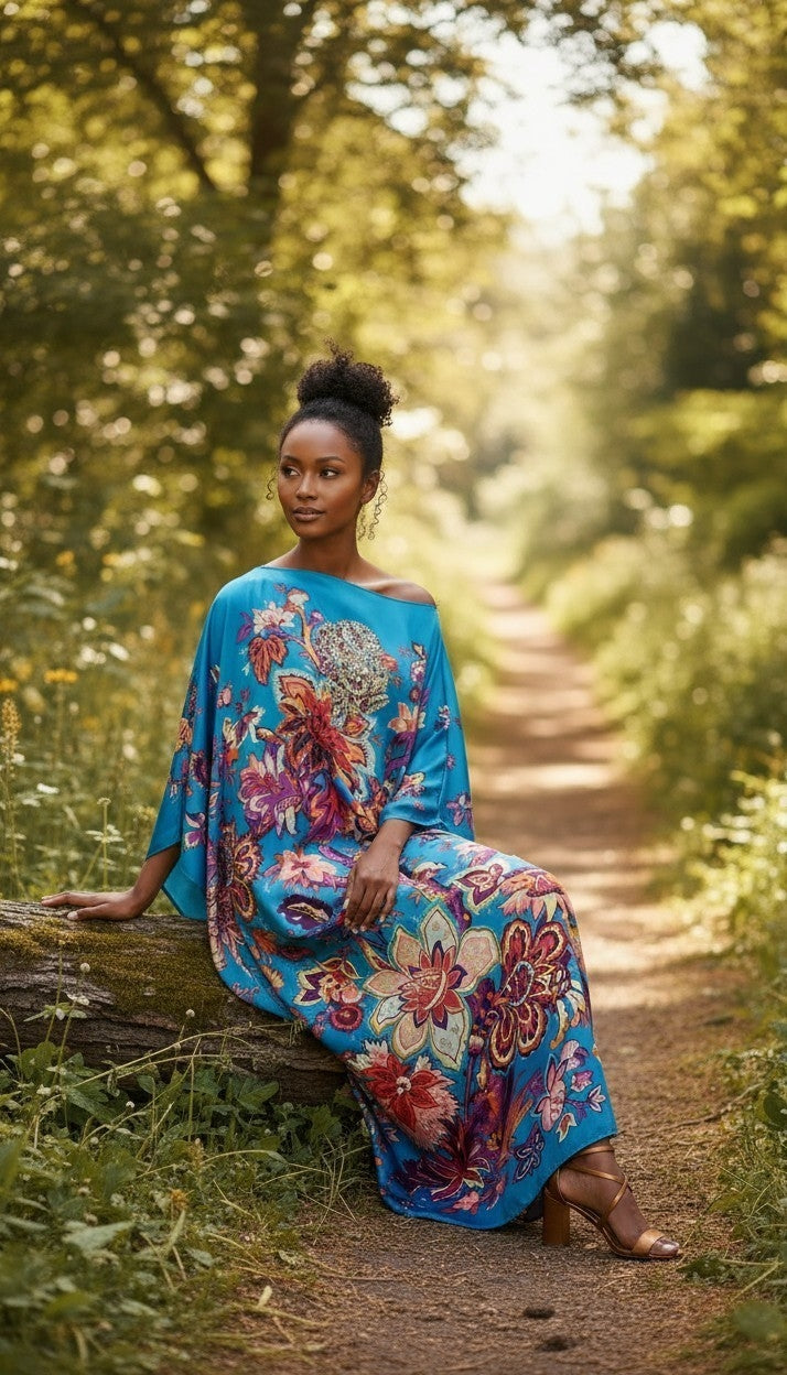 Sequin Afro-Girl Kaftan Dress - LiiLiiGiirl - One Size Fits Most