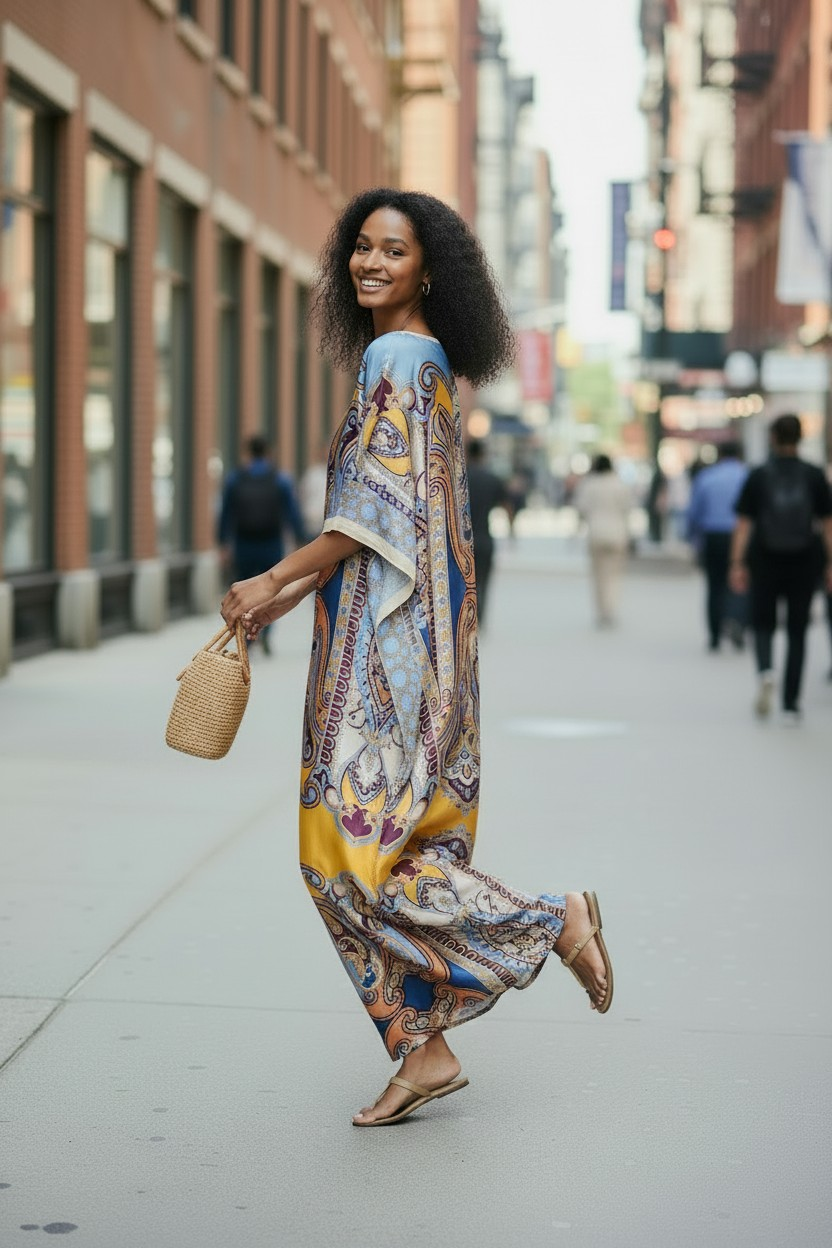 LiLiGirl Sequin Afro-Girl Kaftan Dress – Luxury Vacation Gift