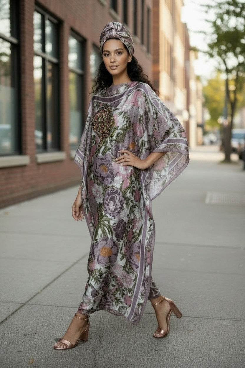 LiLiGirl Sequin Afro-Girl Kaftan Dress – Luxury Vacation Gift