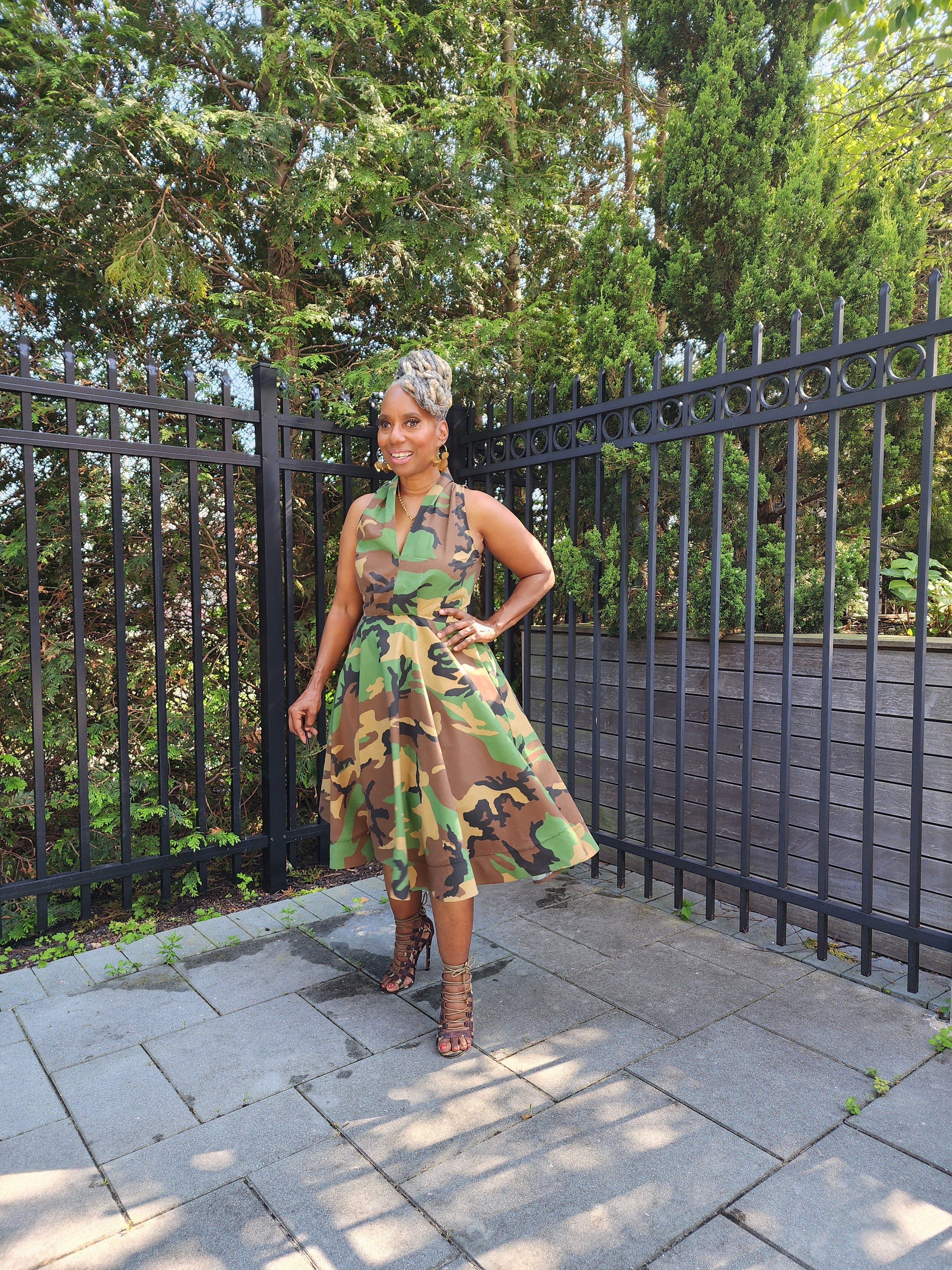 Neema Camouflage  Halter Dress
