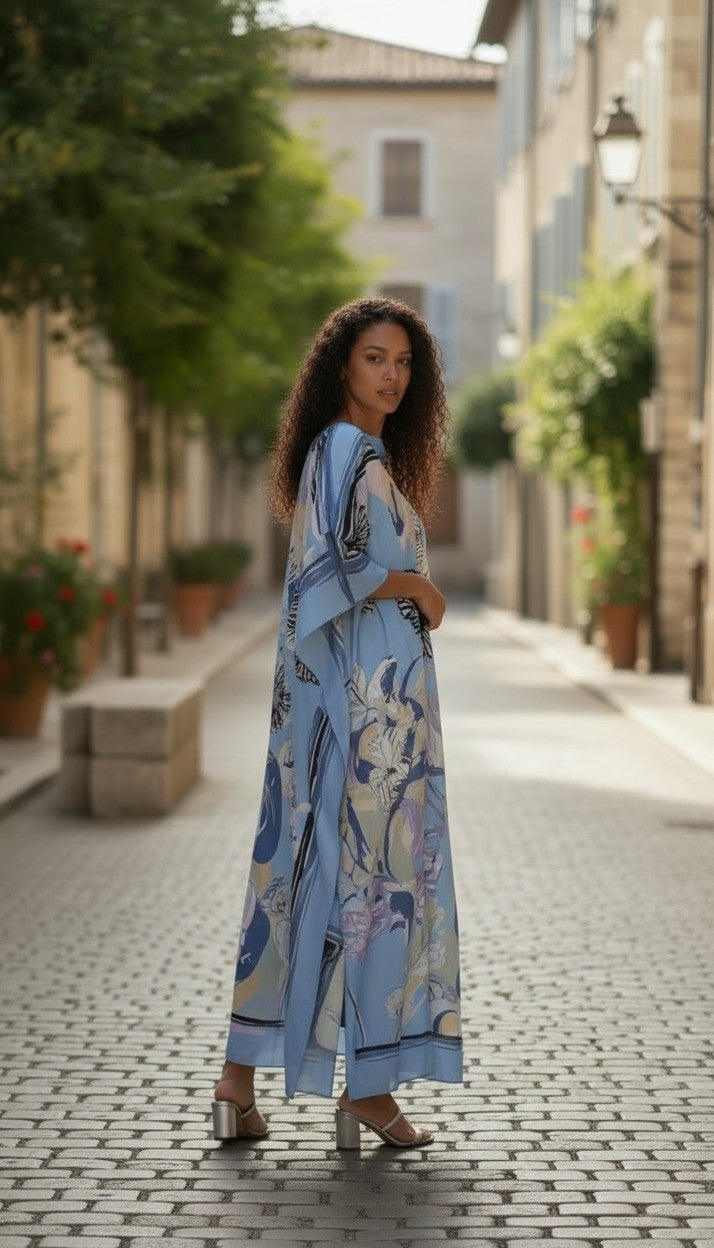LiLiGirl Sequin Afro-Girl Kaftan Dress