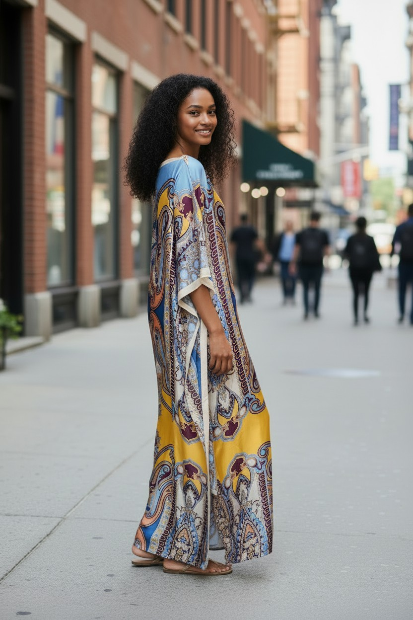 LiLiGirl Sequin Afro-Girl Kaftan Dress – Luxury Vacation Gift