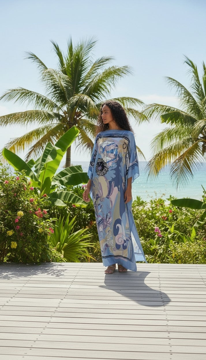 LiLiGirl Sequin Afro-Girl Kaftan Dress
