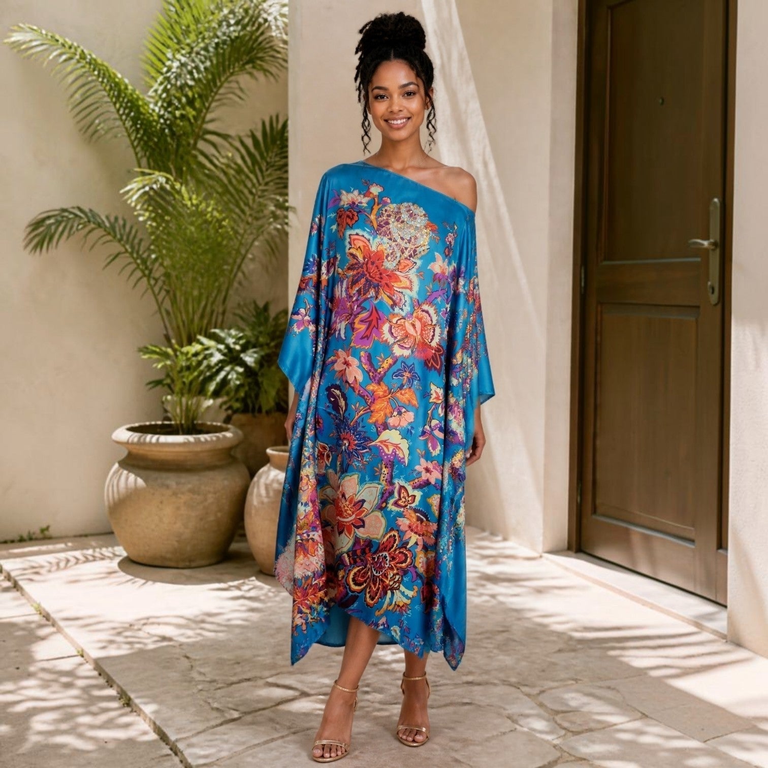 Sequin Afro-Girl Kaftan Dress - LiiLiiGiirl - One Size Fits Most