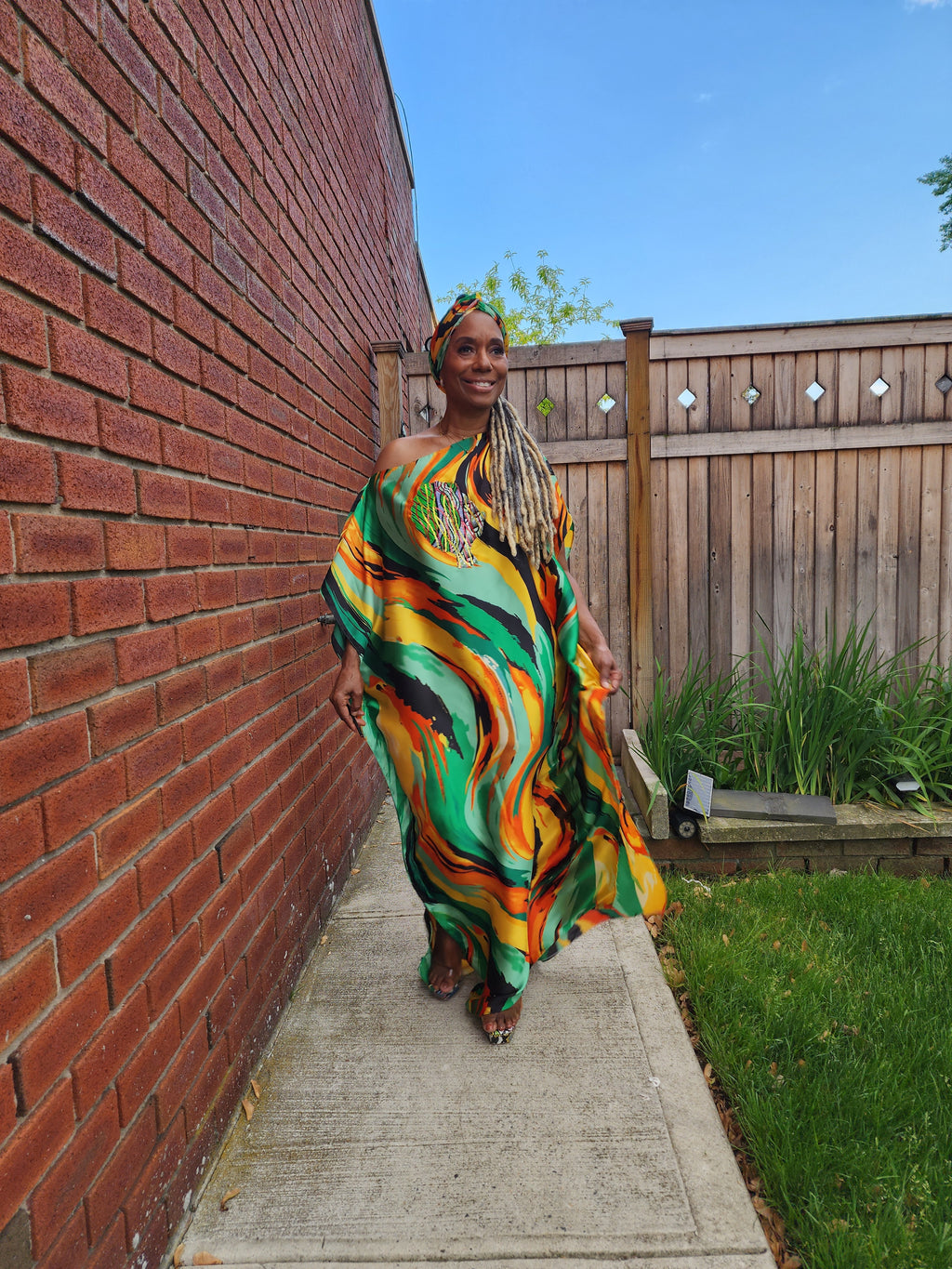 LiLiGirl Sequin Afro-Girl Kaftan Dress – Luxury Vacation Gift