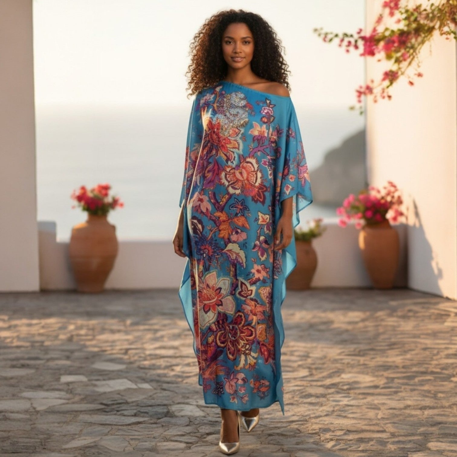 Sequin Afro-Girl Kaftan Dress - LiiLiiGiirl - One Size Fits Most